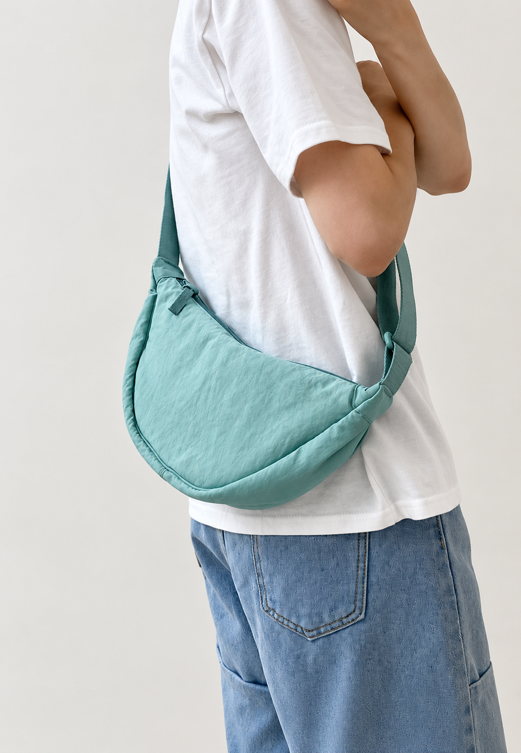 Bolso de hombro mujer curvado correa regulable - Clémence