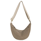 Bolso hombro mujer media luna textura acanalada - Violette