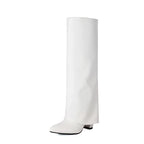 Botas altas mujer caña ancha tacón bloque - Yvette