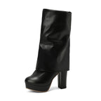 Botas mujer plataforma tacón bloque caña media - Sabine