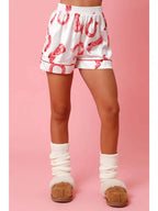 Conjunto de pijama satinado para mujer con camisa y shorts - Varelia