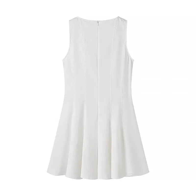 Imana - Favorecedor mini vestido de cuello cuadrado