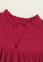 Danissa - Vestido de manga larga con volantes y muescas