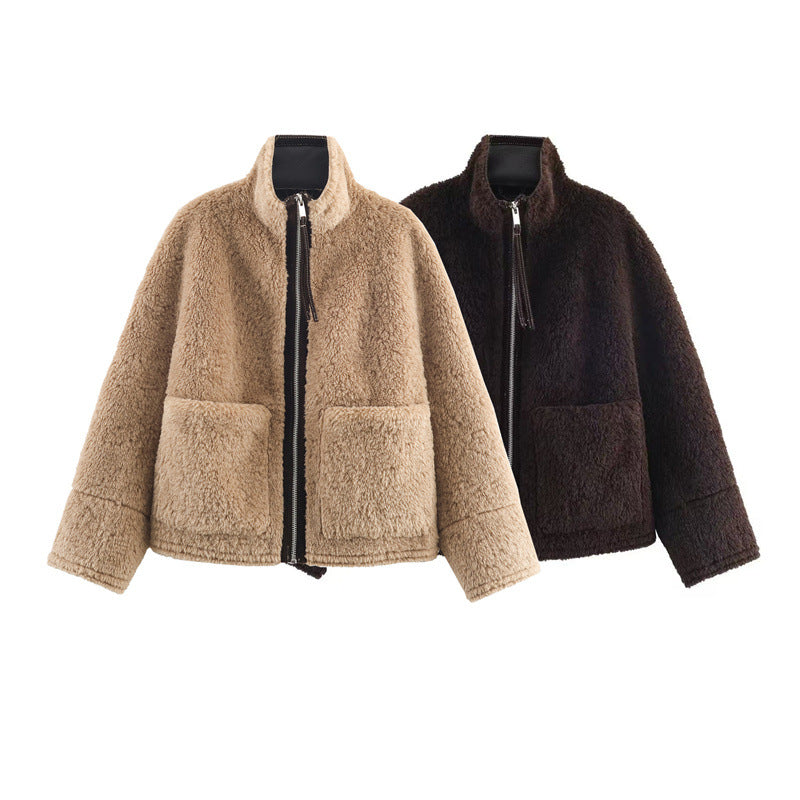 Chaqueta polar para mujer cierre frontal - Signe