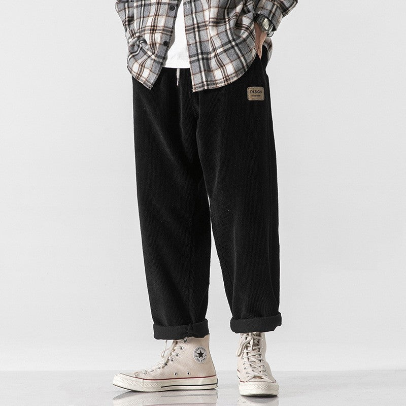 Pantalones para hombre efecto pana suave - Edrion