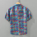 Camisa hombre estampado abstracto algodón estilo casual - Damián