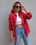Chaqueta denim de mujer de estilo casual - Ravina