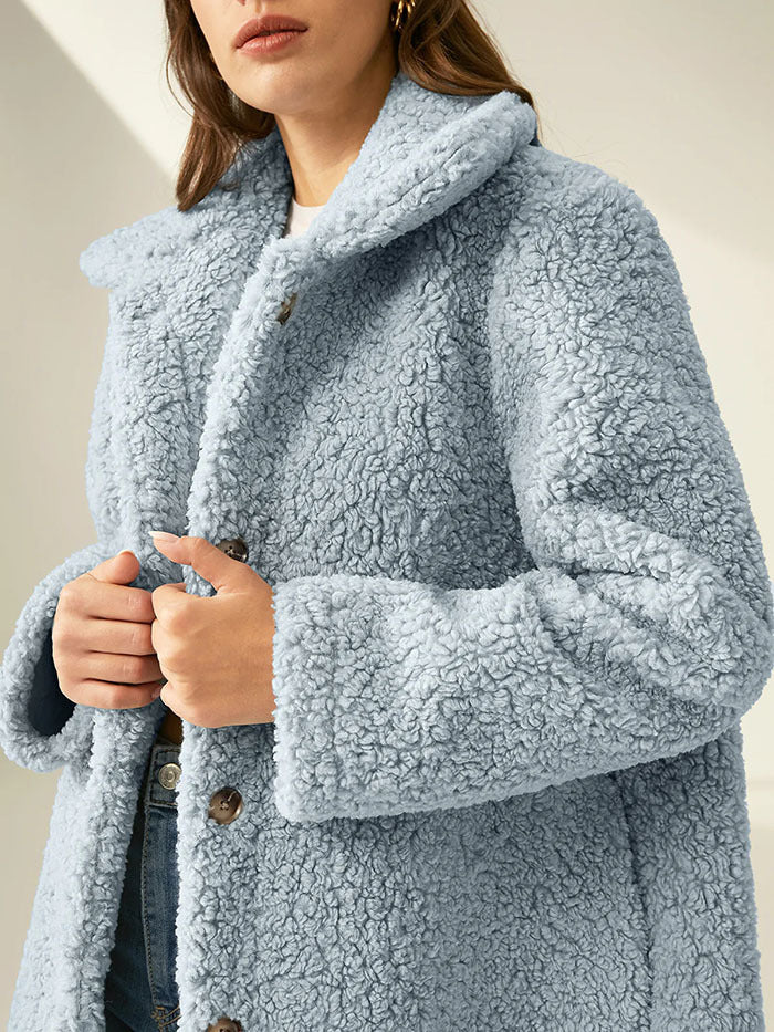 Abrigo largo polar para mujer - Ysandre