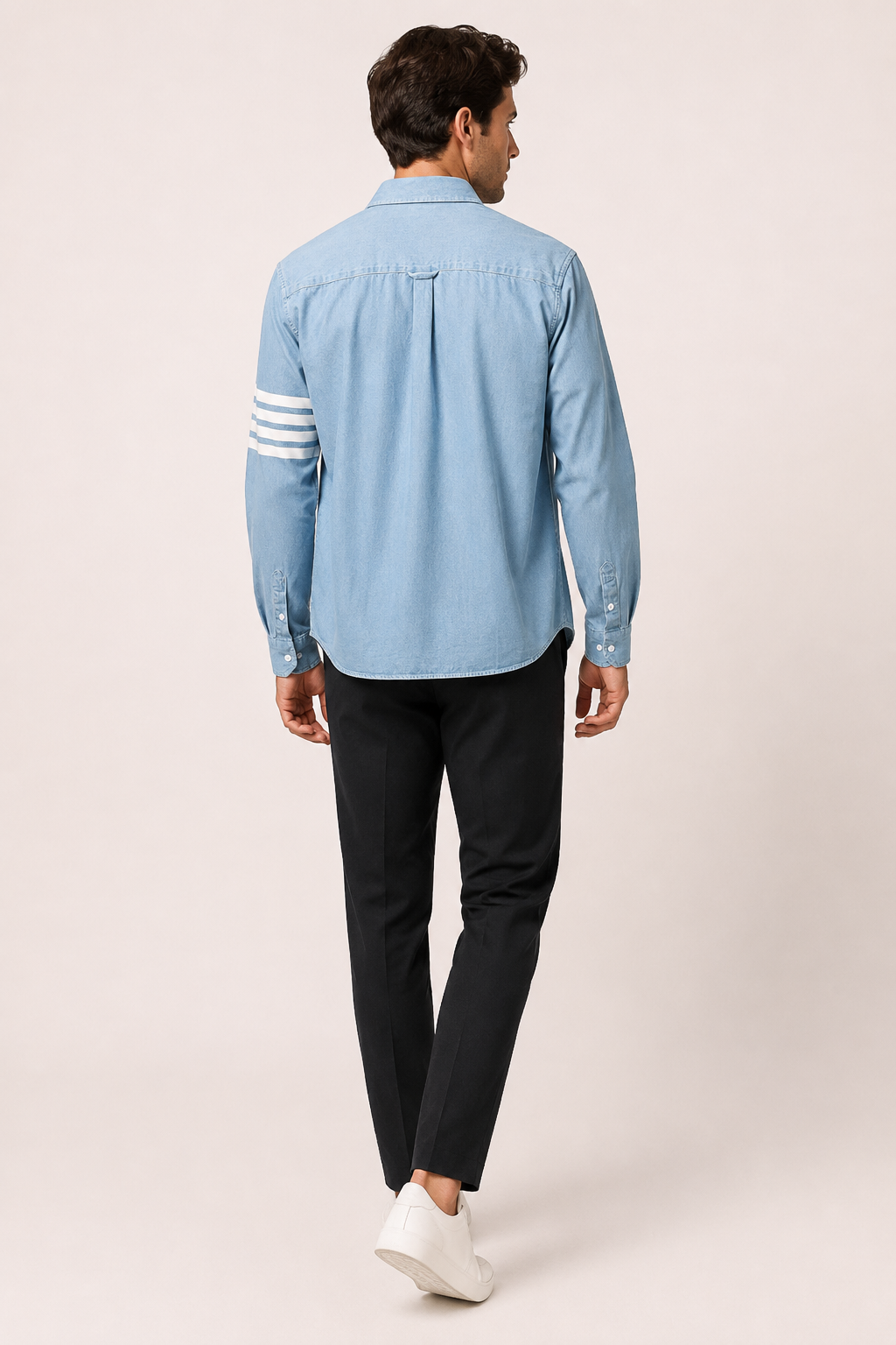 Camisa vaquera para hombre de manga larga con bolsillo - Lennart