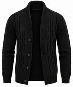 Cárdigan hombre punto trenzado cuello chal botones - Gauthier