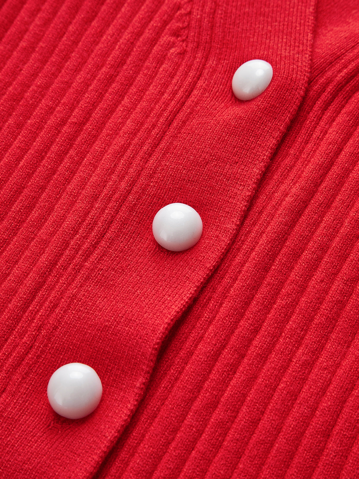Cárdigan de punto acanalado con botones para mujer - Hedda