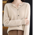 Cárdigan mujer cuello redondo botones delanteros - Lauffy