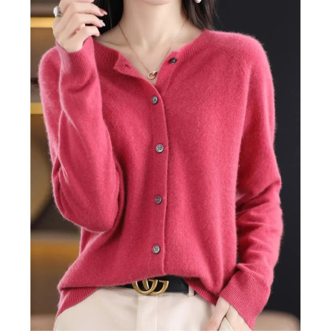 Cárdigan mujer cuello redondo botones delanteros - Lauffy