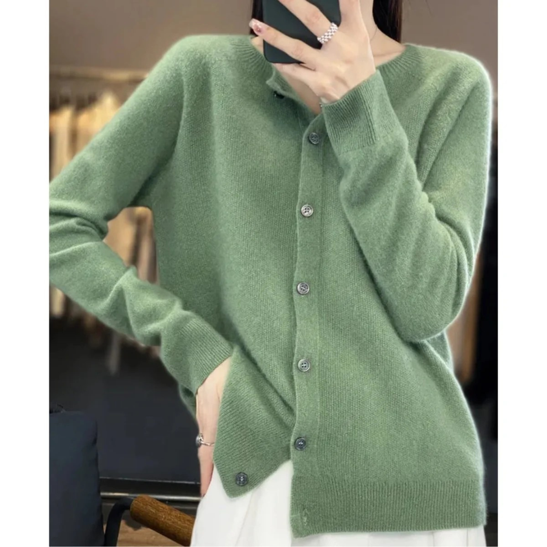 Cárdigan mujer cuello redondo botones delanteros - Lauffy
