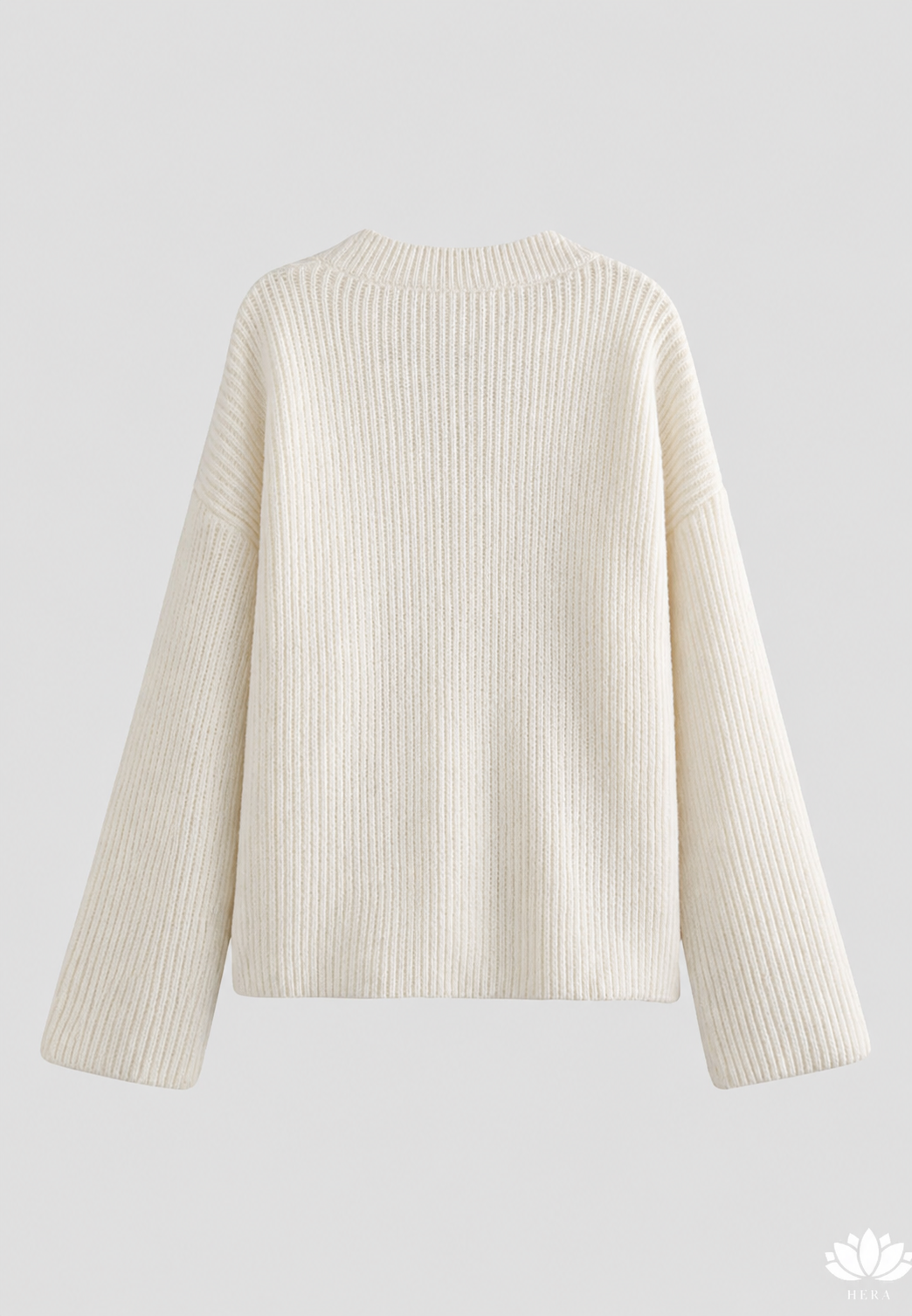 Cárdigan mujer oversize punto grueso cuello pico botones - Eilika