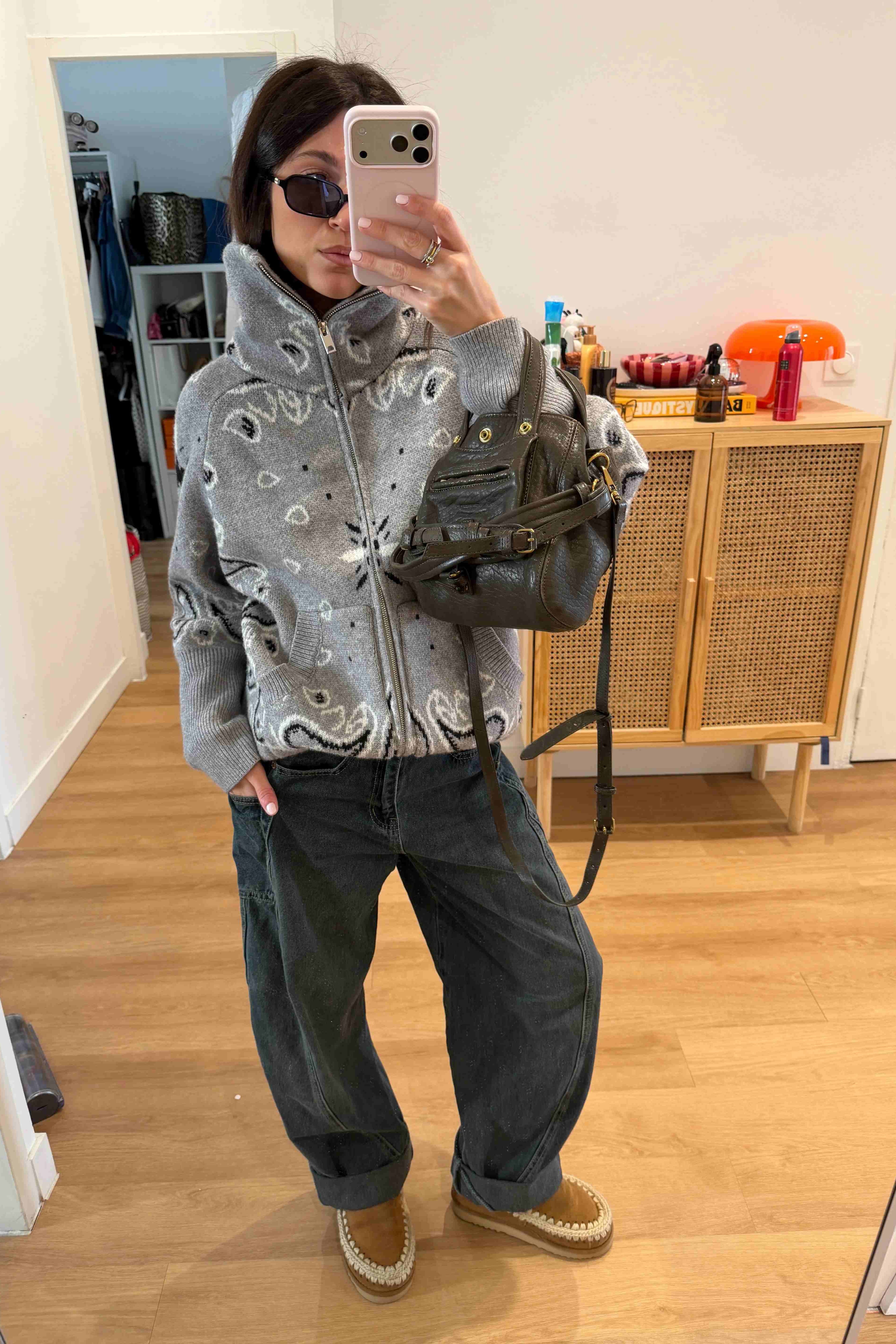 Chaqueta de punto con estampado invernal - Ailsa
