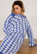 Cárdigan oversize de punto con estampado - Elena