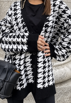 Cárdigan oversize de punto con estampado - Elena