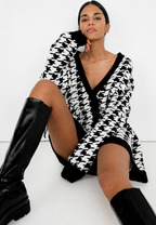 Cárdigan oversize de punto con estampado - Elena