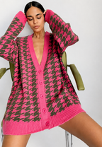 Cárdigan oversize de punto con estampado - Elena