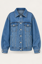 Cazadora vaquera mujer oversize bolsillos de solapa - Camille