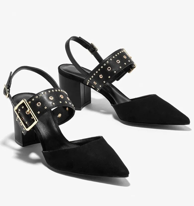 Maya - Elegantes sandalias con tacón cubano