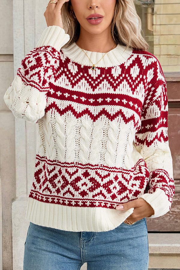 Abrigo de punto con diseño navideño para mujer - Maelinne