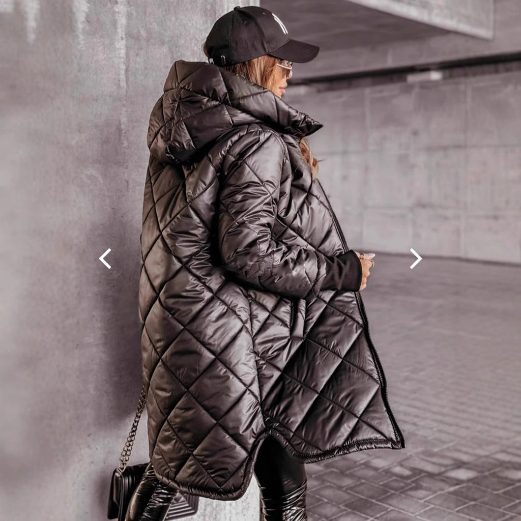 Cazadora larga acolchada con diseño urbano - Levia