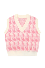 Chaleco de punto mujer escote pico estampado - Mondeña