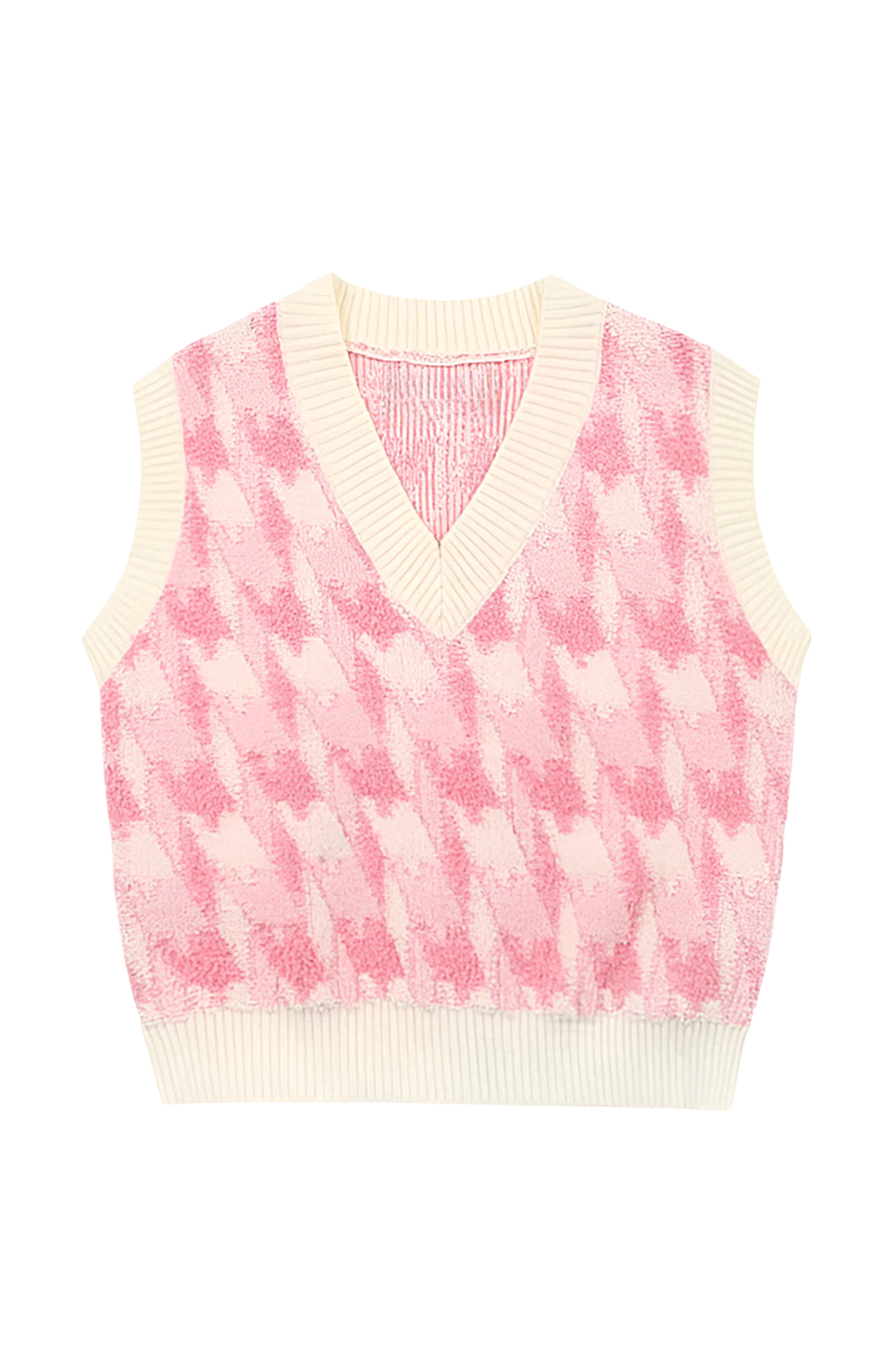 Chaleco de punto mujer escote pico estampado - Mondeña
