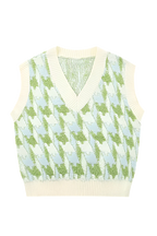 Chaleco de punto mujer escote pico estampado - Mondeña