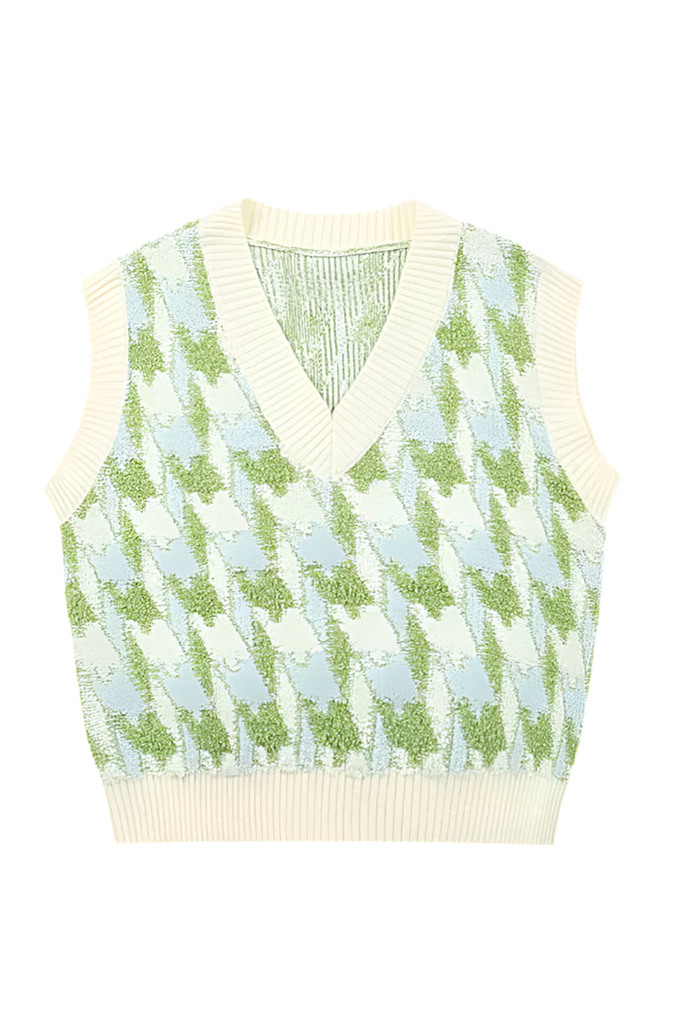 Chaleco de punto mujer escote pico estampado - Mondeña
