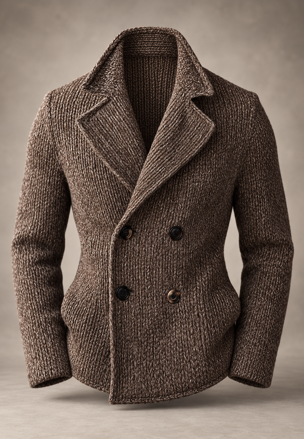 Chaqueta de punto hombre doble botonadura solapas anchas - Lucien