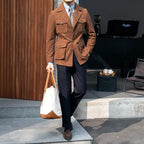 Chaqueta elegante de pana con bolsillos - Julien