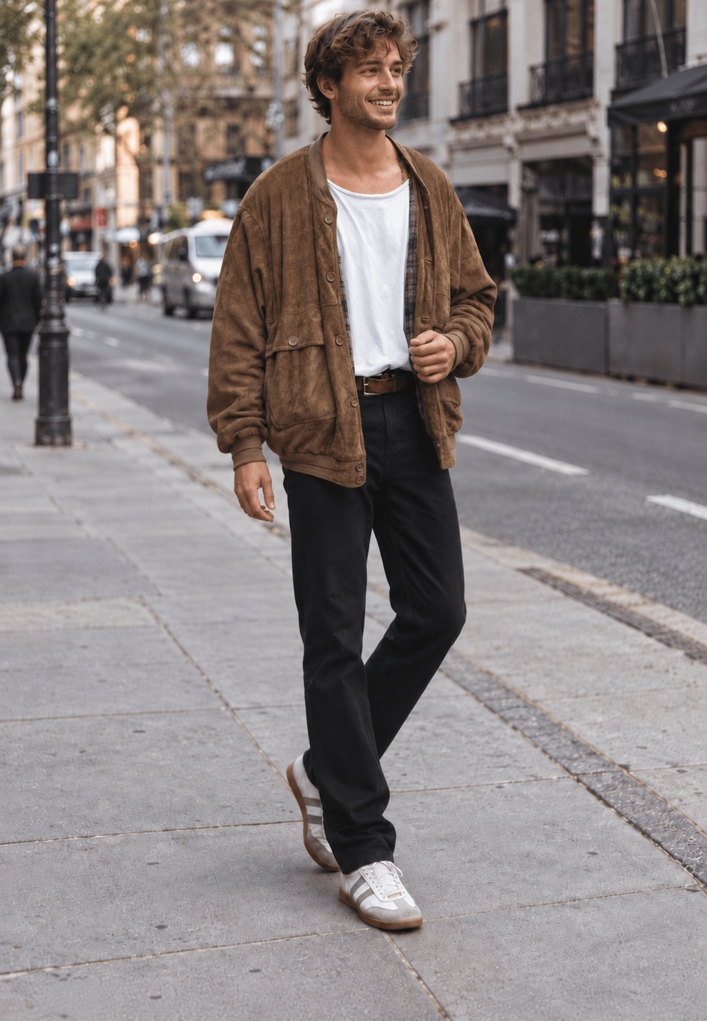 Chaqueta hombre efecto ante corte amplio bolsillos - Mikkel