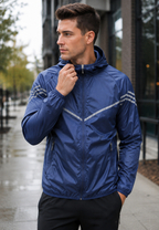 Chaqueta impermeable hombre capucha bolsillos cremallera - Thiago