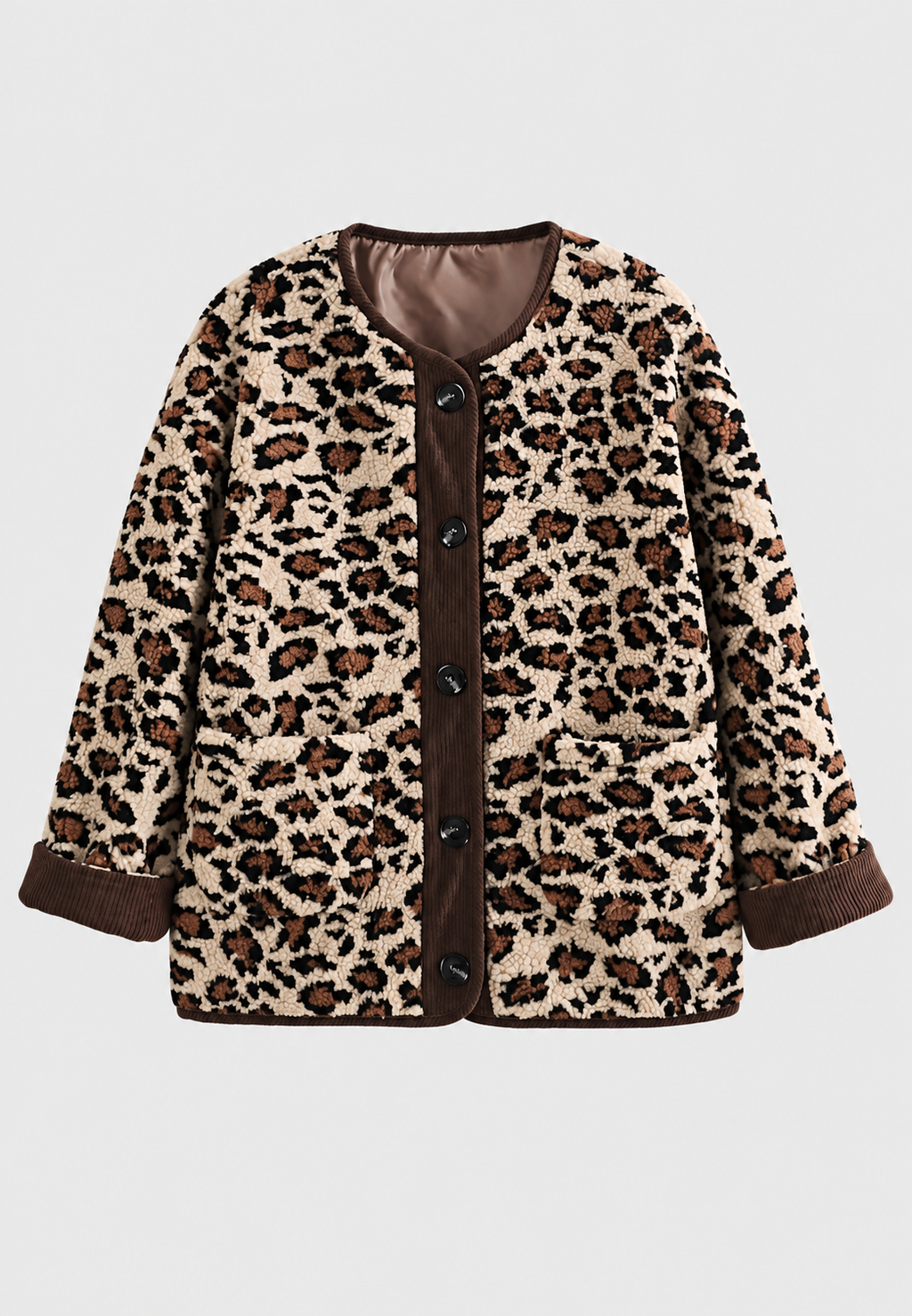 Chaqueta mujer animal print leopardo ribetes contraste - Bulera