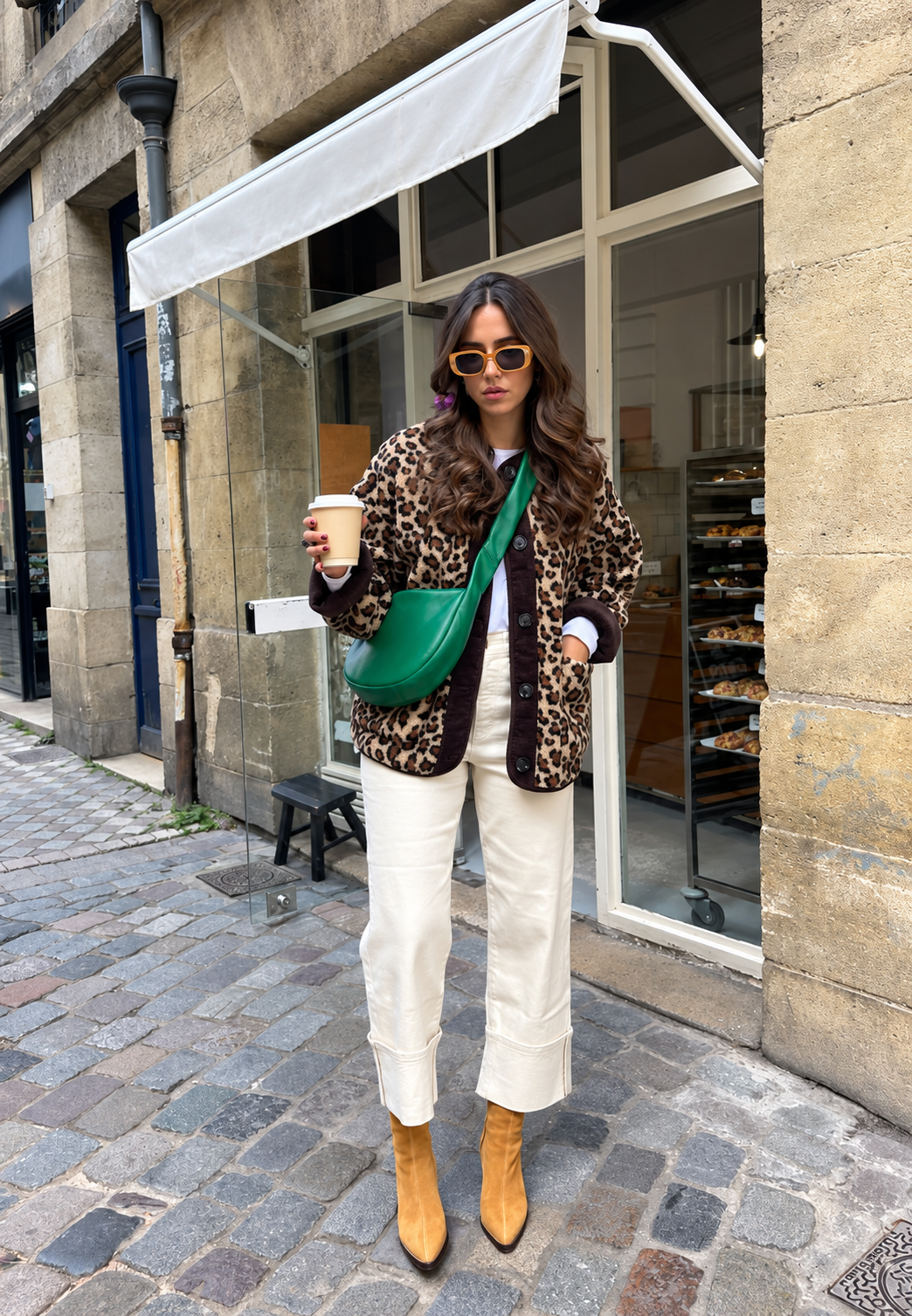 Chaqueta mujer animal print leopardo ribetes contraste - Bulera