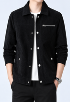 Chaqueta pana hombre cuello camisero bolsillo pecho cremallera - Amaury