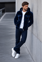 Chaqueta terciopelo hombre capucha cremallera - Loïc