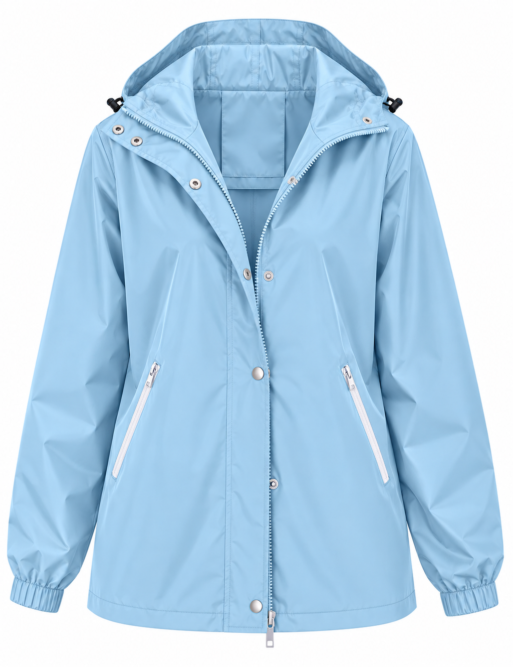 Chubasquero impermeable mujer capucha bolsillos cremallera - Verena