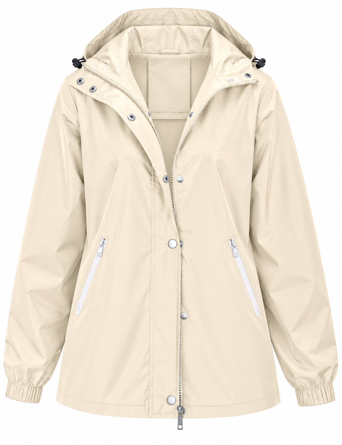Chubasquero impermeable mujer capucha bolsillos cremallera - Verena