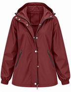 Chubasquero impermeable mujer capucha bolsillos cremallera - Verena