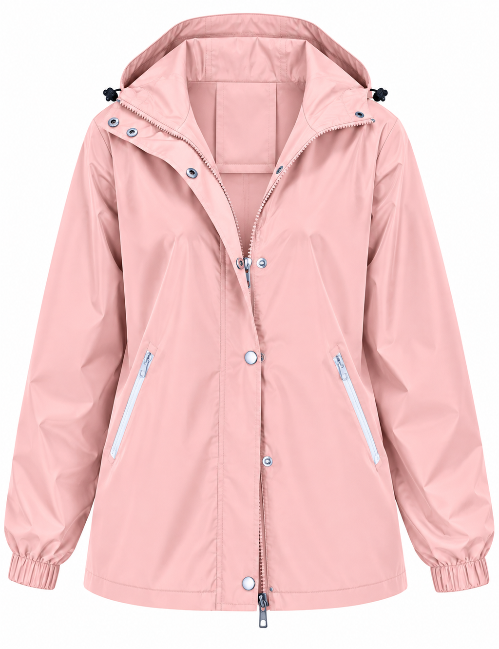 Chubasquero impermeable mujer capucha bolsillos cremallera - Verena