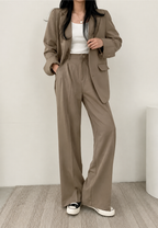 Conjunto mujer dos piezas blazer y pantalón recto - Athena