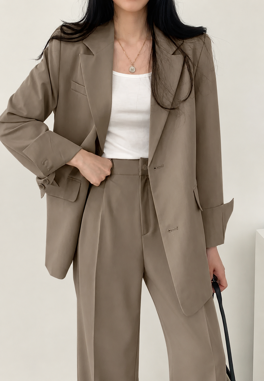 Conjunto mujer dos piezas blazer y pantalón recto - Athena