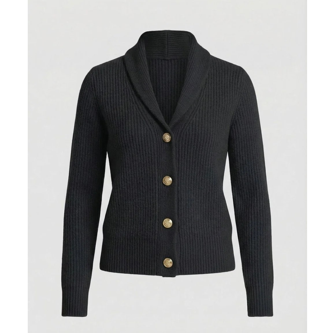 Cárdigan mujer cuello chal botones decorativos - Cora