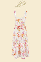 Cottie - Vestido midi acampanado estampado