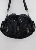 Taranta - Bolso de hombro negro con remaches