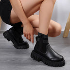 Botines para mujer estilo patchwork con suela gruesa - Marisse